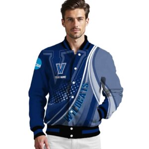 custom villanova wildcats wave patterns navy jacket high quality