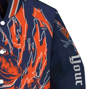 custom virginia cavaliers fishing passion blue white jacket premium grade