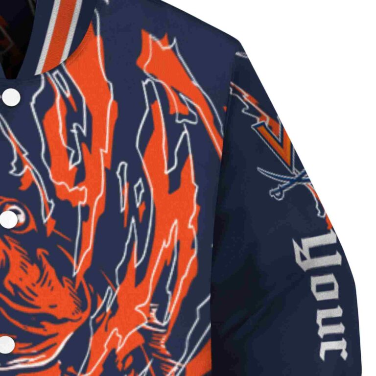 custom virginia cavaliers fishing passion blue white jacket premium grade