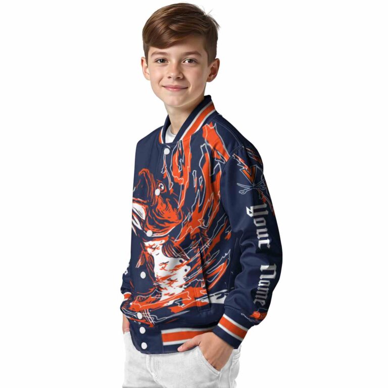 custom virginia cavaliers fishing passion blue white jacket trendy