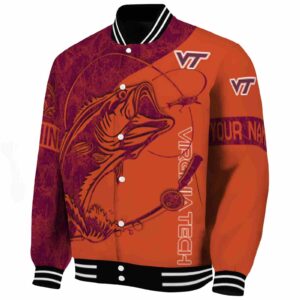 custom virginia tech hokies fishing rod orange jacket best selling