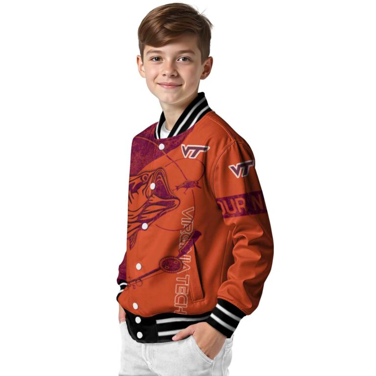 custom virginia tech hokies fishing rod orange jacket trendy