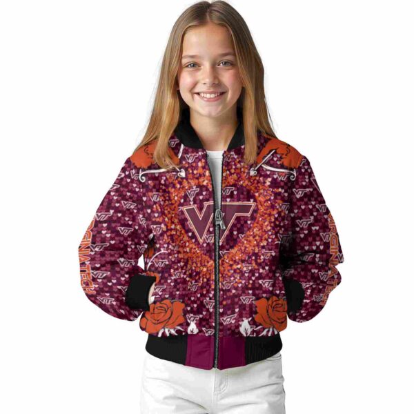 custom virginia tech hokies heart explosion maroon jacket top rated