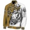 custom wake forest demon deacons jesus tears gold white jacket best selling