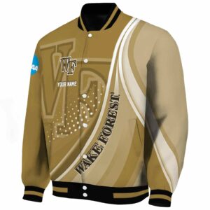 custom wake forest demon deacons wave patterns gold jacket best selling
