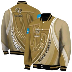 custom wake forest demon deacons wave patterns gold jacket fashion forward