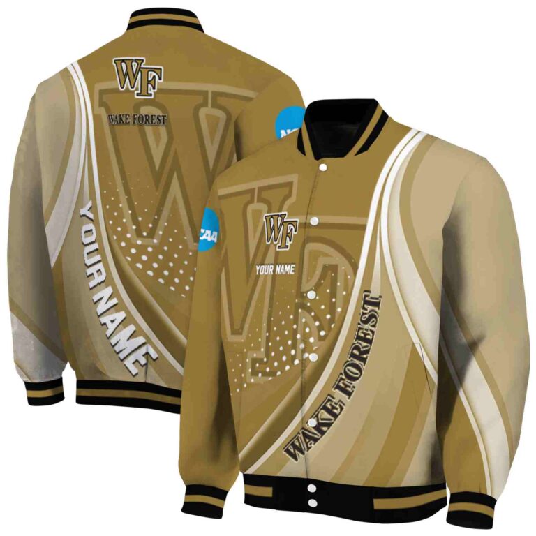 custom wake forest demon deacons wave patterns gold jacket fashion forward