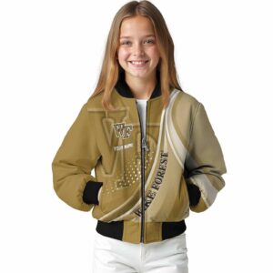 custom wake forest demon deacons wave patterns gold jacket top rated