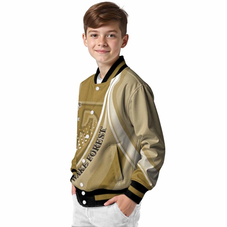 custom wake forest demon deacons wave patterns gold jacket trendy