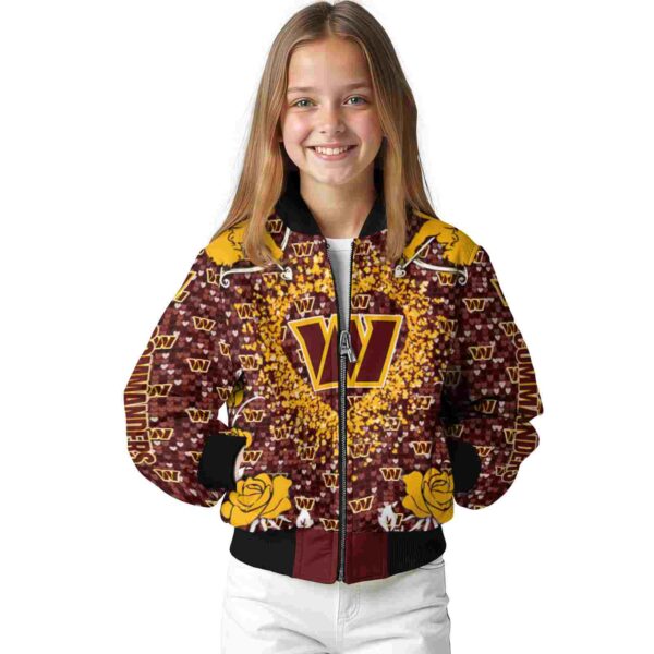 custom washington commanders heart explosion burgundy jacket top rated