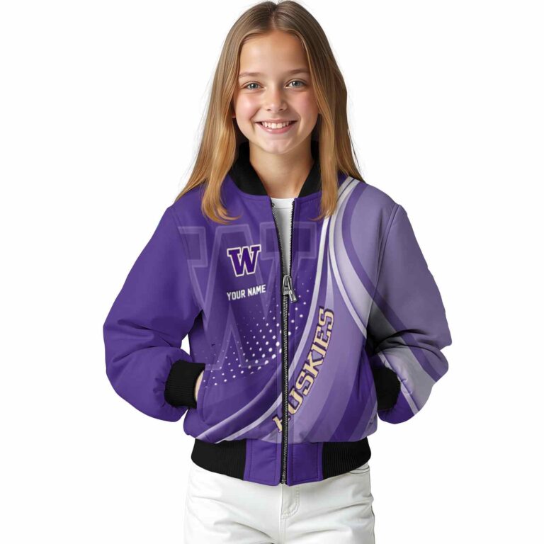 custom washington huskies wave patterns purple jacket top rated