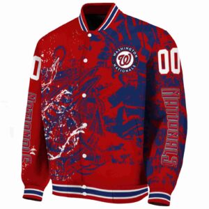custom washington nationals fishing art red jacket best selling