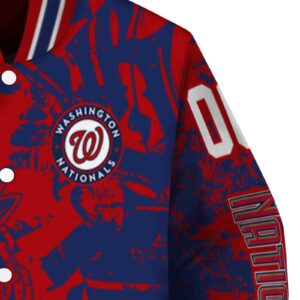 custom washington nationals fishing art red jacket premium grade