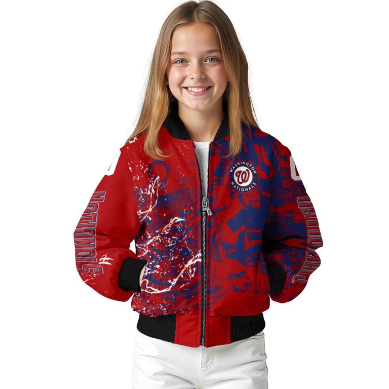 custom washington nationals fishing art red jacket top rated