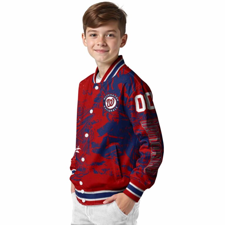 custom washington nationals fishing art red jacket trendy
