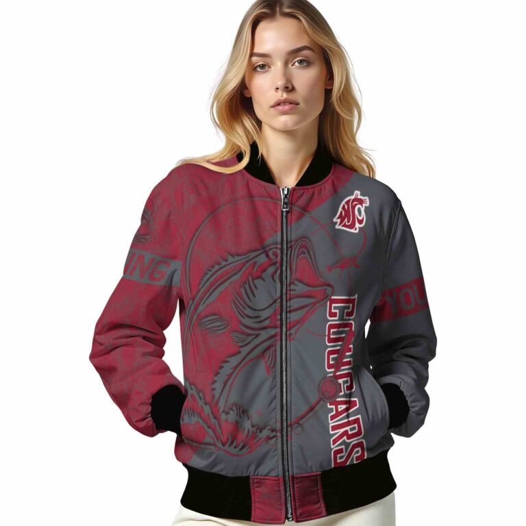 custom washington state cougars fishing rod grey jacket latest model