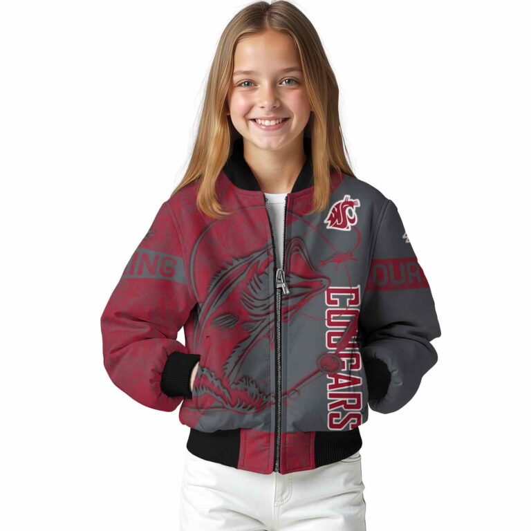 custom washington state cougars fishing rod grey jacket top rated