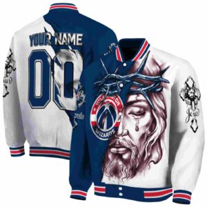 custom washington wizards jesus tears blue white jacket fashion forward