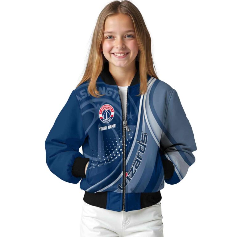 custom washington wizards wave patterns blue jacket top rated
