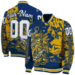 custom west virginia mountaineers fishing art blue jacket fashion forward