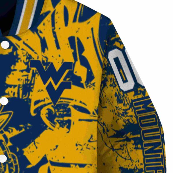 custom west virginia mountaineers fishing art blue jacket premium grade