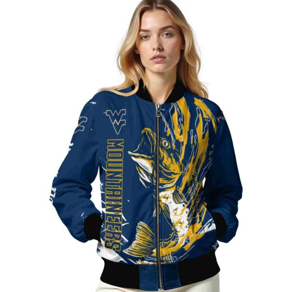 custom west virginia mountaineers fishing passion blue white jacket latest model