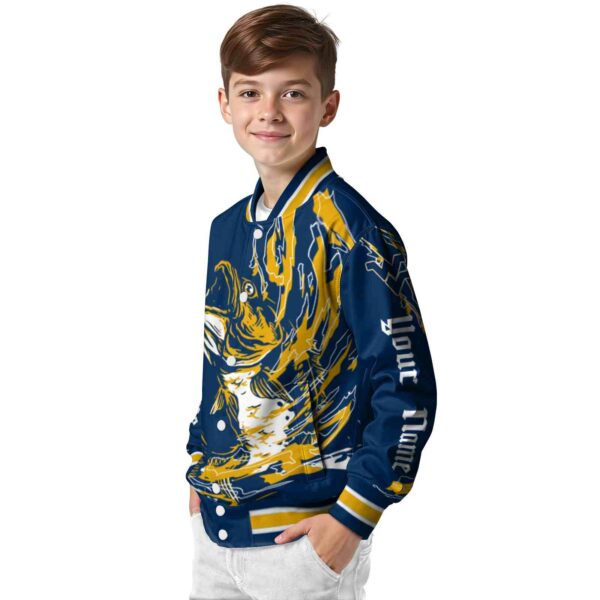 custom west virginia mountaineers fishing passion blue white jacket trendy