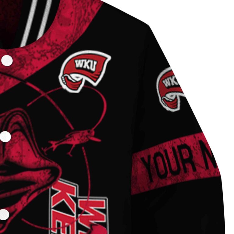 custom western kentucky hilltoppers fishing rod black jacket premium grade