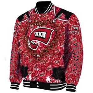 custom western kentucky hilltoppers heart explosion red jacket best selling