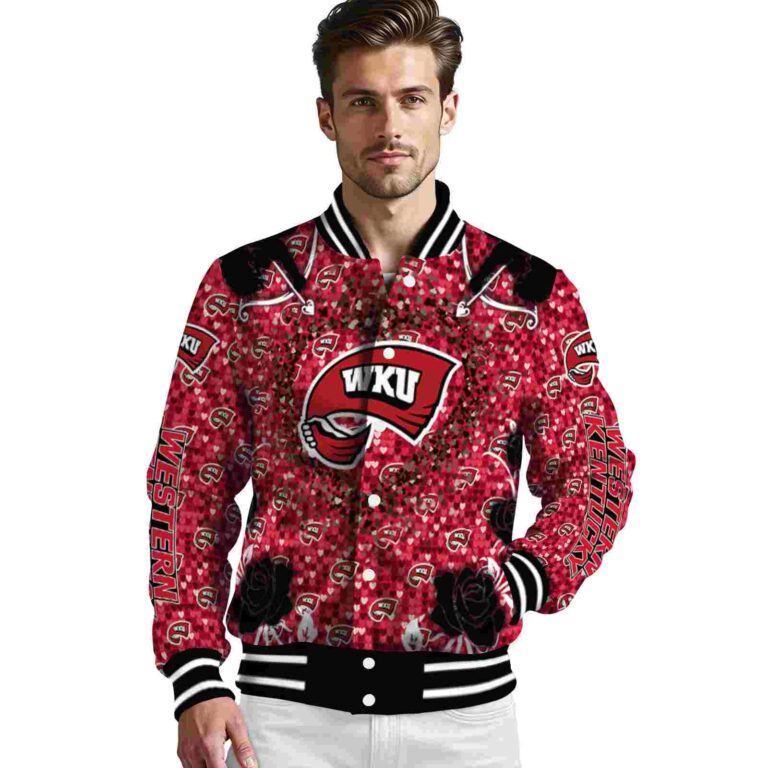 custom western kentucky hilltoppers heart explosion red jacket high quality