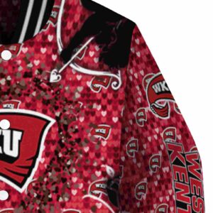 custom western kentucky hilltoppers heart explosion red jacket premium grade