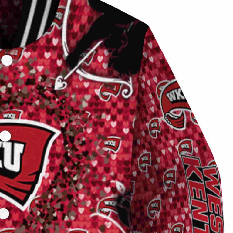 custom western kentucky hilltoppers heart explosion red jacket premium grade