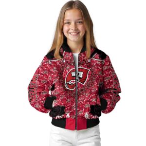 custom western kentucky hilltoppers heart explosion red jacket top rated