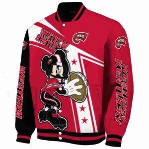 custom western kentucky hilltoppers mickey football red white jacket best selling