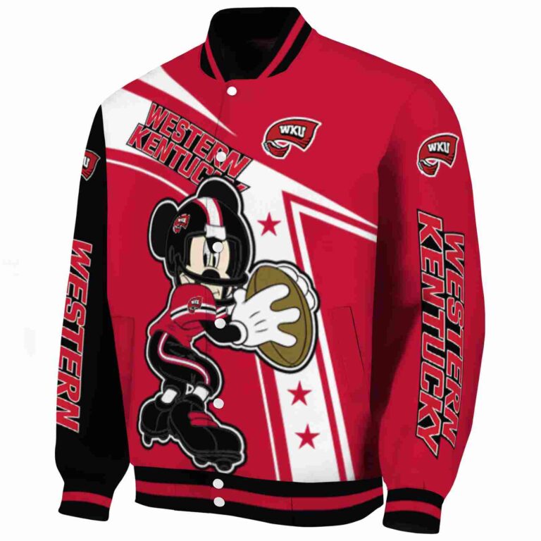 custom western kentucky hilltoppers mickey football red white jacket best selling