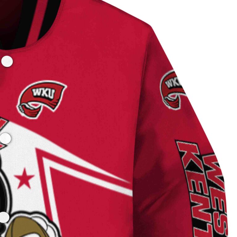 custom western kentucky hilltoppers mickey football red white jacket premium grade
