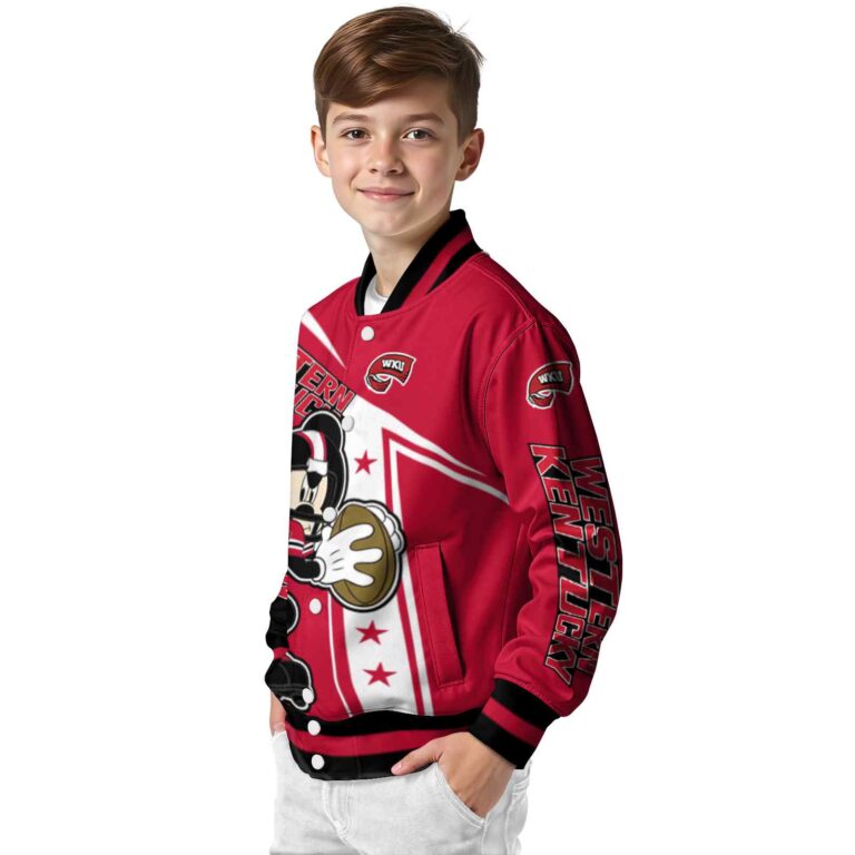 custom western kentucky hilltoppers mickey football red white jacket trendy