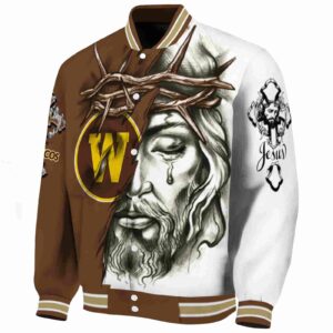 custom western michigan broncos jesus tears brown white jacket best selling