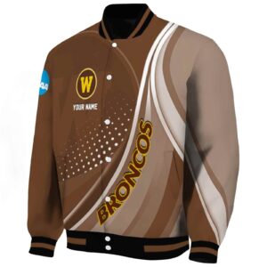custom western michigan broncos wave patterns brown jacket best selling