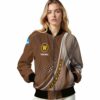 custom western michigan broncos wave patterns brown jacket latest model