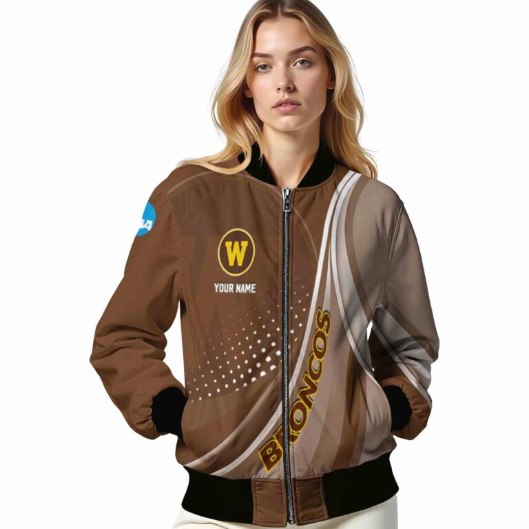 custom western michigan broncos wave patterns brown jacket latest model