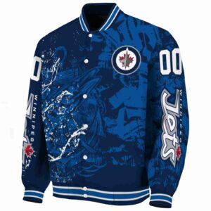 custom winnipeg jets fishing art blue jacket best selling