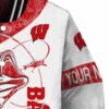 custom wisconsin badgers fishing rod white jacket premium grade