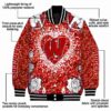 custom wisconsin badgers heart explosion red jacket new arrival