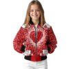 custom wisconsin badgers heart explosion red jacket top rated