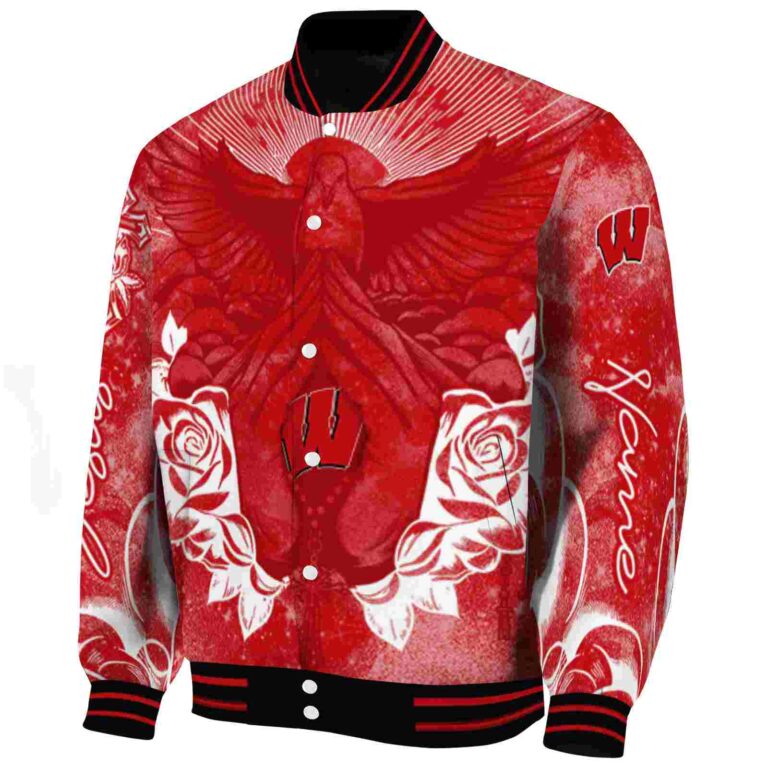 custom wisconsin badgers praying hands red jacket best selling