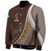 custom wyoming cowboys wave patterns brown jacket best selling