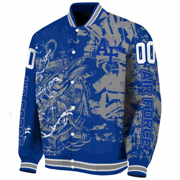customized air force falcons fishing art blue jacket best selling