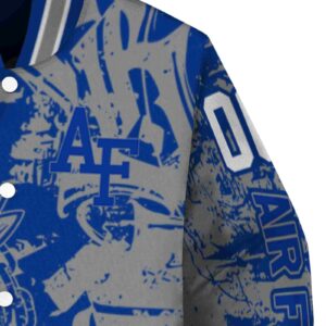 customized air force falcons fishing art blue jacket premium grade