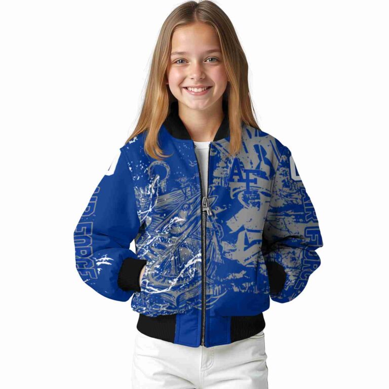 customized air force falcons fishing art blue jacket top rated